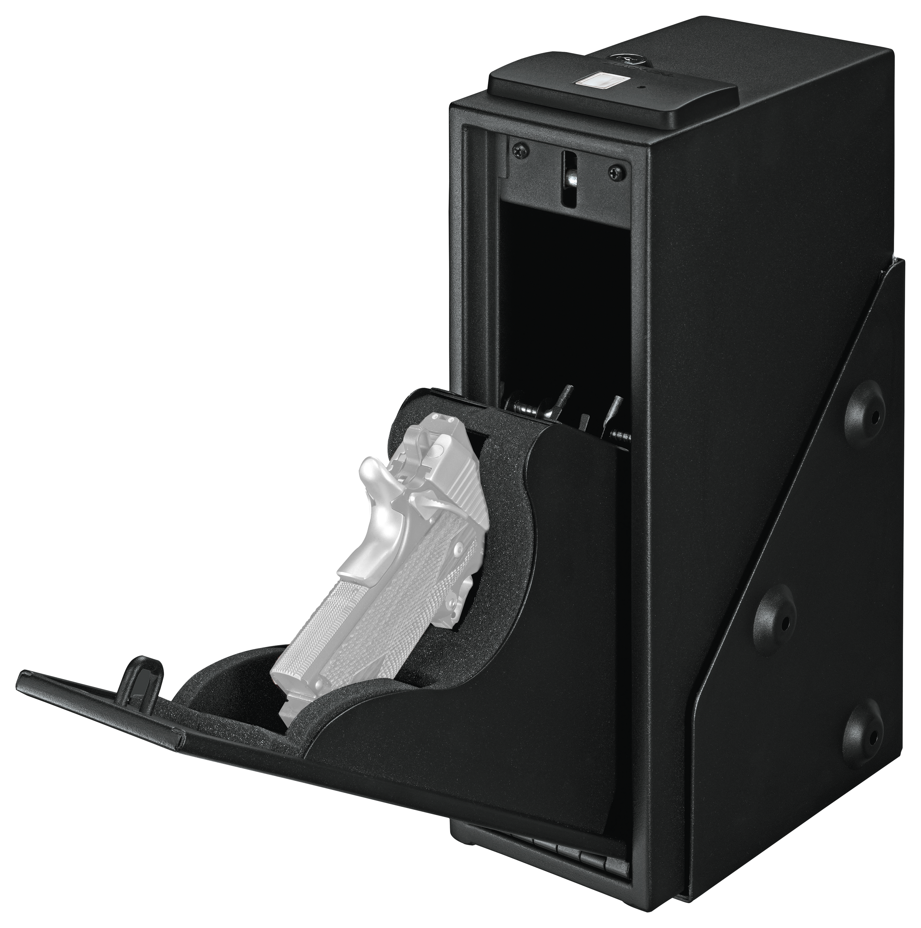 StackOn Quick Access Vertical Personal Handgun Safe with Biometric